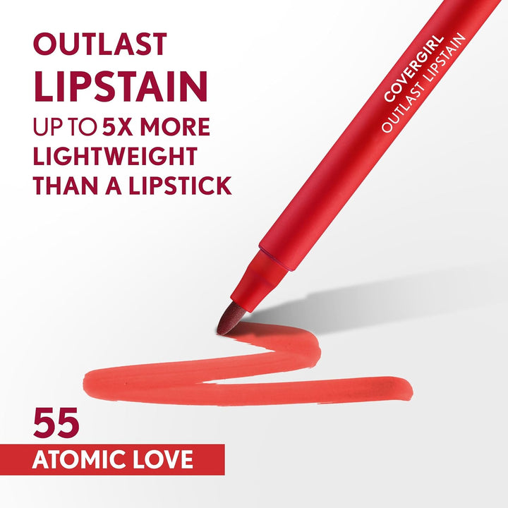 CoverGirl Outlast Lipstain Bundle | Atomic Love 55 & Canyon 35 Shades