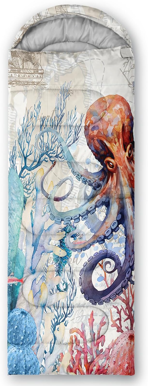 AILONEN Boys Sports Camping Sleeping Bags,Lightweight & Waterproof,3 Season Warm & Cool Weather,Black Player Basketball Sleeping Bags for Kids Adults,Travelling,Outdoors