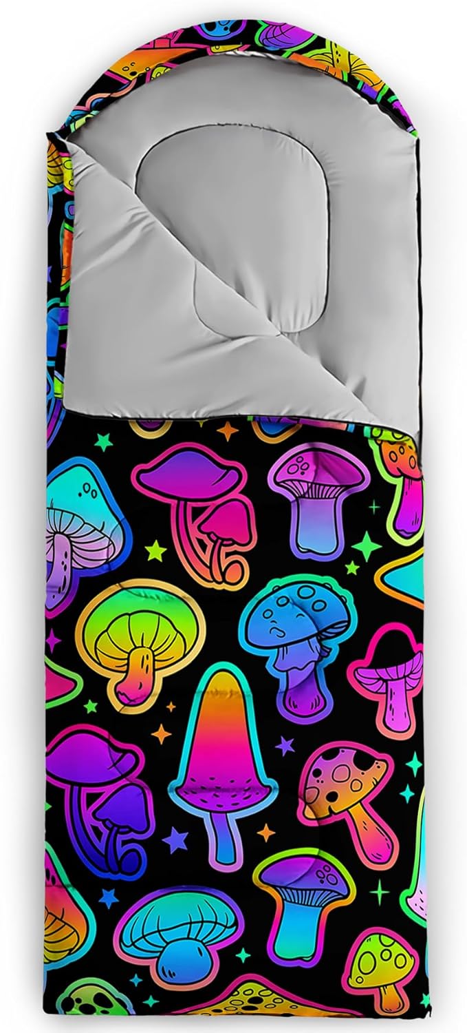 Axolotl Unicorn Sleeping Bag for Kids Boys Girls–Lightweight Warm Cold Weather Sleeping Bags,Waterproof Portable Sleeping Bag with Compression Sack for Camping Backpacking Outdoor Indoor