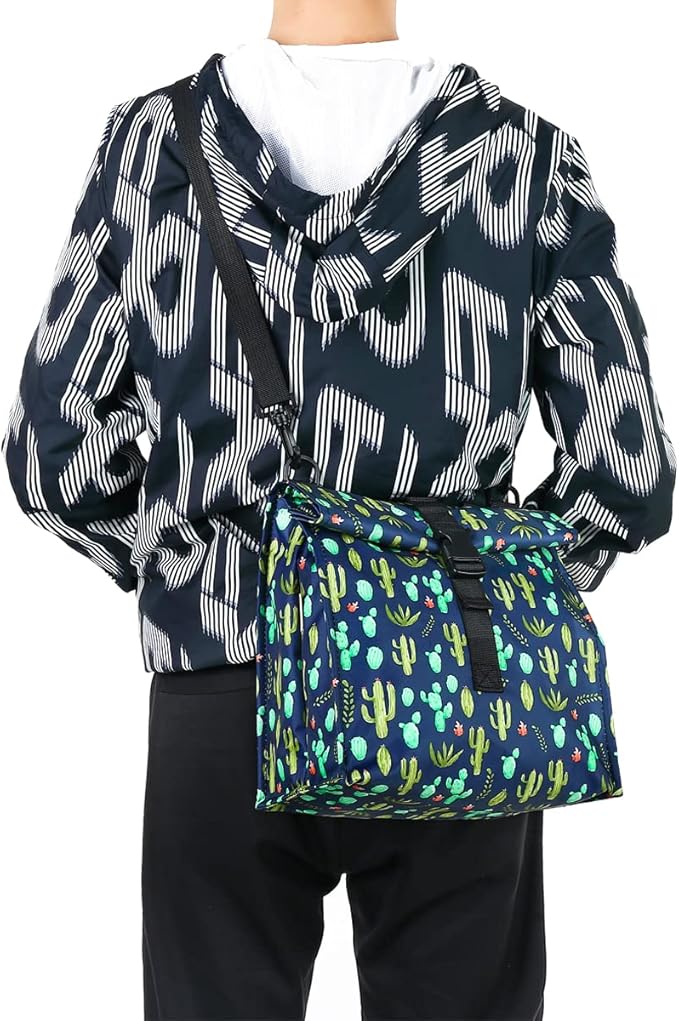 Cactus Unisex Thermal Lunch Bag, 8.8" x 6" x 9" - Oxford Fabric, BPA Free, Adjustable Shoulder Strap, 330ml Capacity