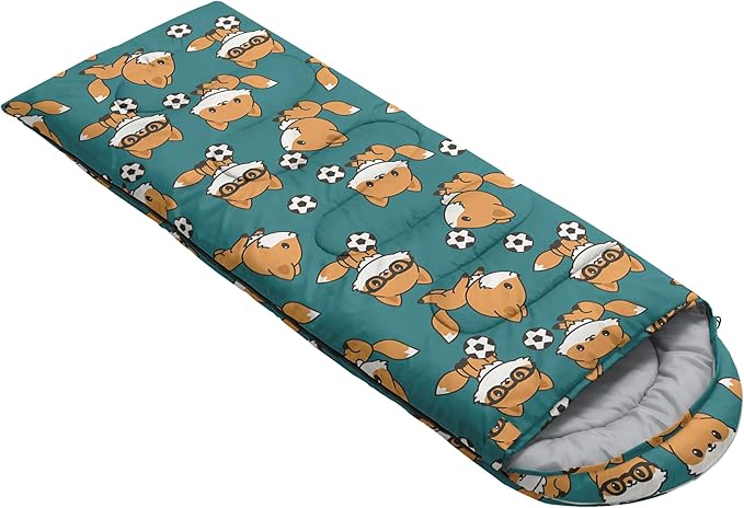 AILONEN Boys Sports Camping Sleeping Bags,Lightweight & Waterproof,3 Season Warm & Cool Weather,Black Player Basketball Sleeping Bags for Kids Adults,Travelling,Outdoors