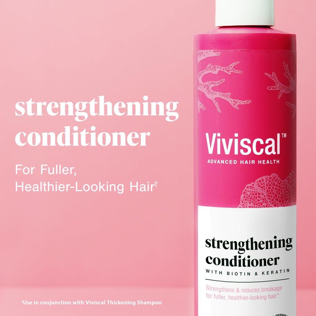 Viviscal Hair Strengthening Conditioner – Strengthens and Reduces Breakage for Fuller, Healthier Hair – With Biotin, Keratin and Marine Extracts – 250ml (8.45 Fl Oz)