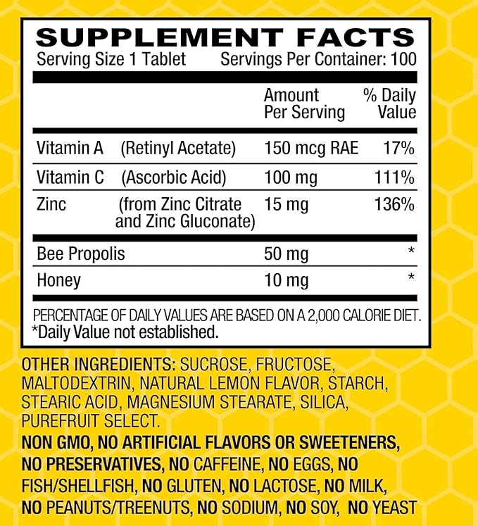 – Zinc Lemon Defend - 100 Lozenges - Natural Lemon Flavor Zinc–Lozenges - Immune Boost, Cold Relief, Non-GMO, Zinc Acetate & Vitamin C - 2-Pack