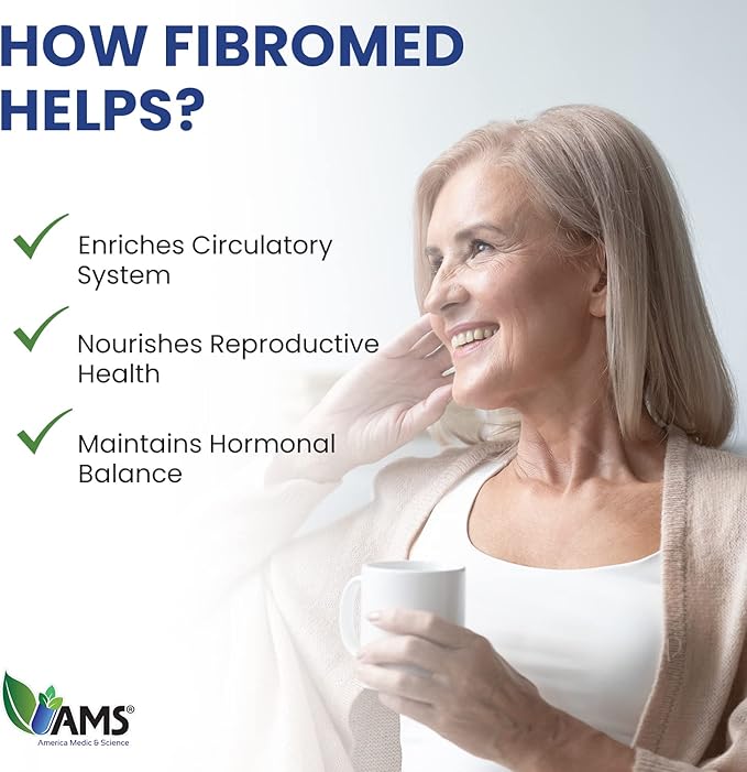 America Medic & Science FibroMed (60 Capsules) | Hormonal Balance Supplement for Women | with Chasteberry, Red Clover, Echinacea, and Other Natural Herbs | Supports Reproductive Health