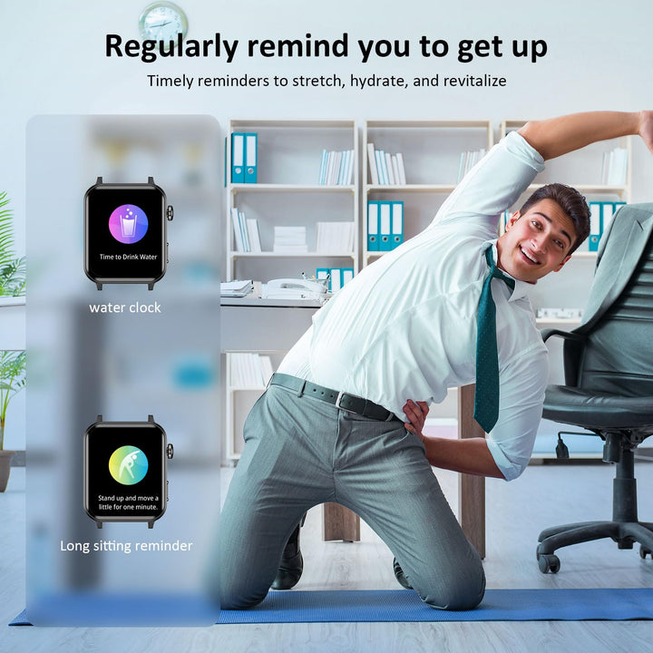 Fitness Tracker 2024 (Answer/Make Calls),Smart watch for Men Women,1.85'' Smartwatch with 24/7 Heart Rate and SpO2,SleepTracker,100+Sport,Pedometer,IP68 Waterproof Activity Trackers for Android iPhone