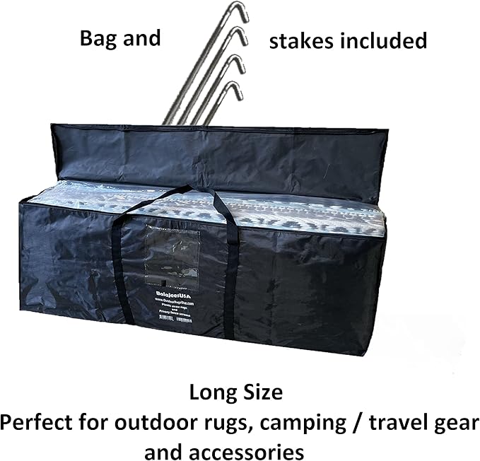 BalajeesUSA Outdoor Rugs 9x12 ft Large Plastic Patio Green, Orange Affordable Multipurpose Woven Plastic Straw All-Weather Waterproof Reversible Camper mat Backyard Picnic Sports Camps Tent