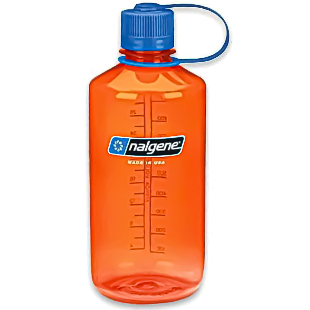 Nalgene Sustain Tritan BPA-Free Water Bottle Made with Material Derived from 50% Plastic Waste, 32 OZ, Narrow Mouth, Orange