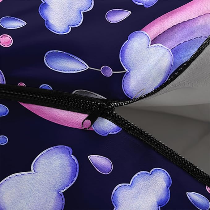 AILONEN Cartoon Fox Camping Sleeping Bag for Boys Girls Adults,Lightweight & Waterproof,3 Season Warm & Cold Weather,Portable,Kawaii Fox Printed Sleeping Bag,Traveling,Camping,Hiking