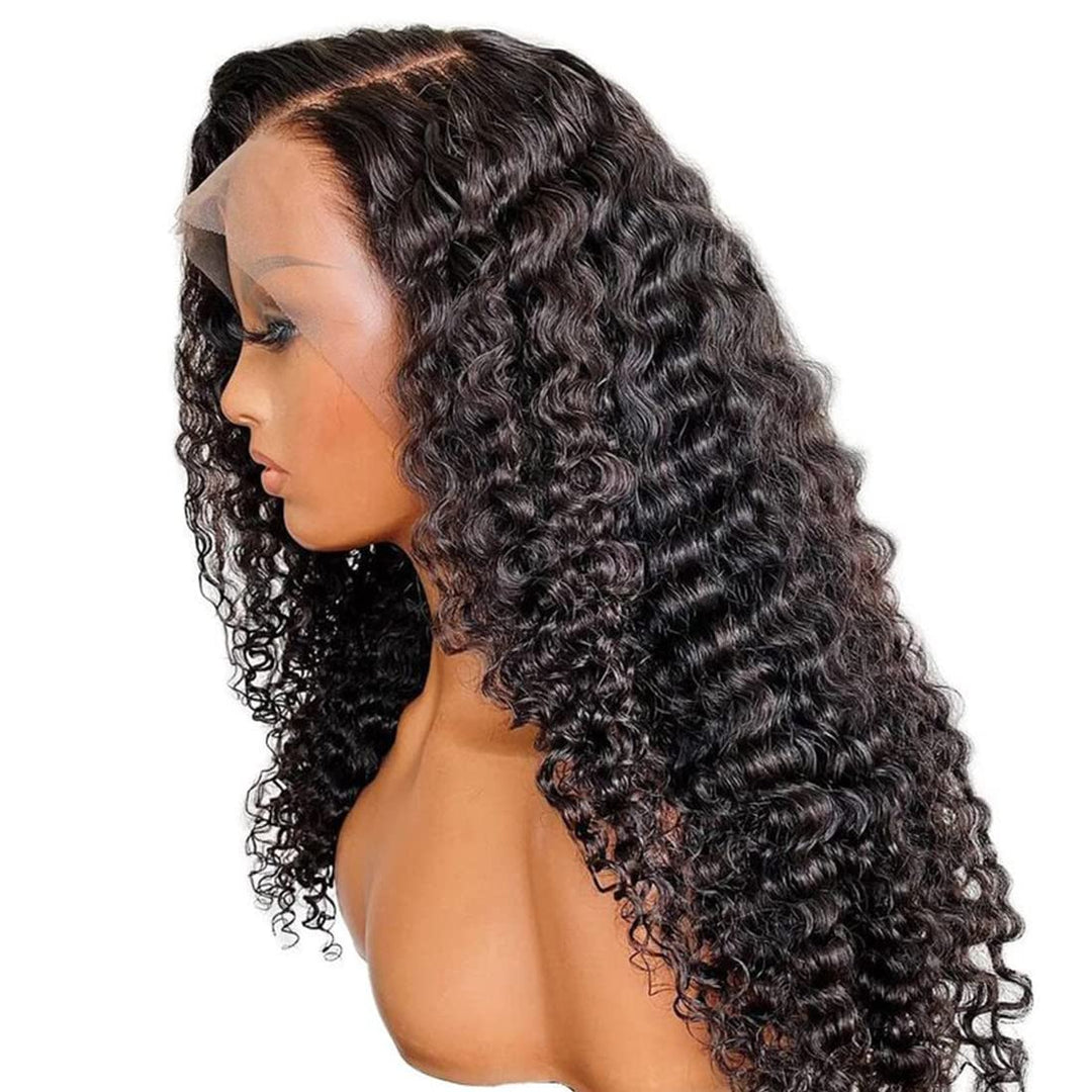 Deep Wave Lace Front Wigs 13X4 Hd Undetectable Lace Frontal Wig Human Hair Pre Plucked With Baby Hair Wet And Wavy Wigs 100% Unp