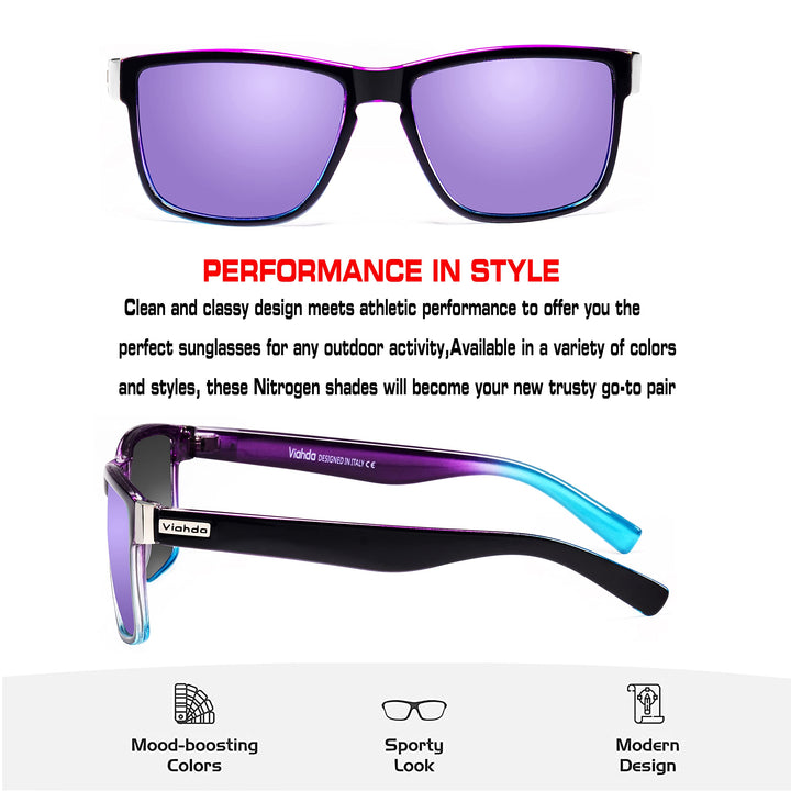 VIAHDA Polarized Sports Sunglasses for Man Cycling Running Fishing Golf Sun glasses Women HD6009