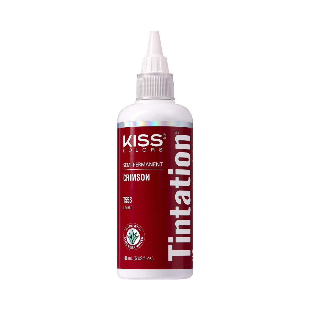 Kiss Tintation Semi-Permanent Hair Color Treatment 148 Ml (5 Us Fl.Oz) (Crimson)