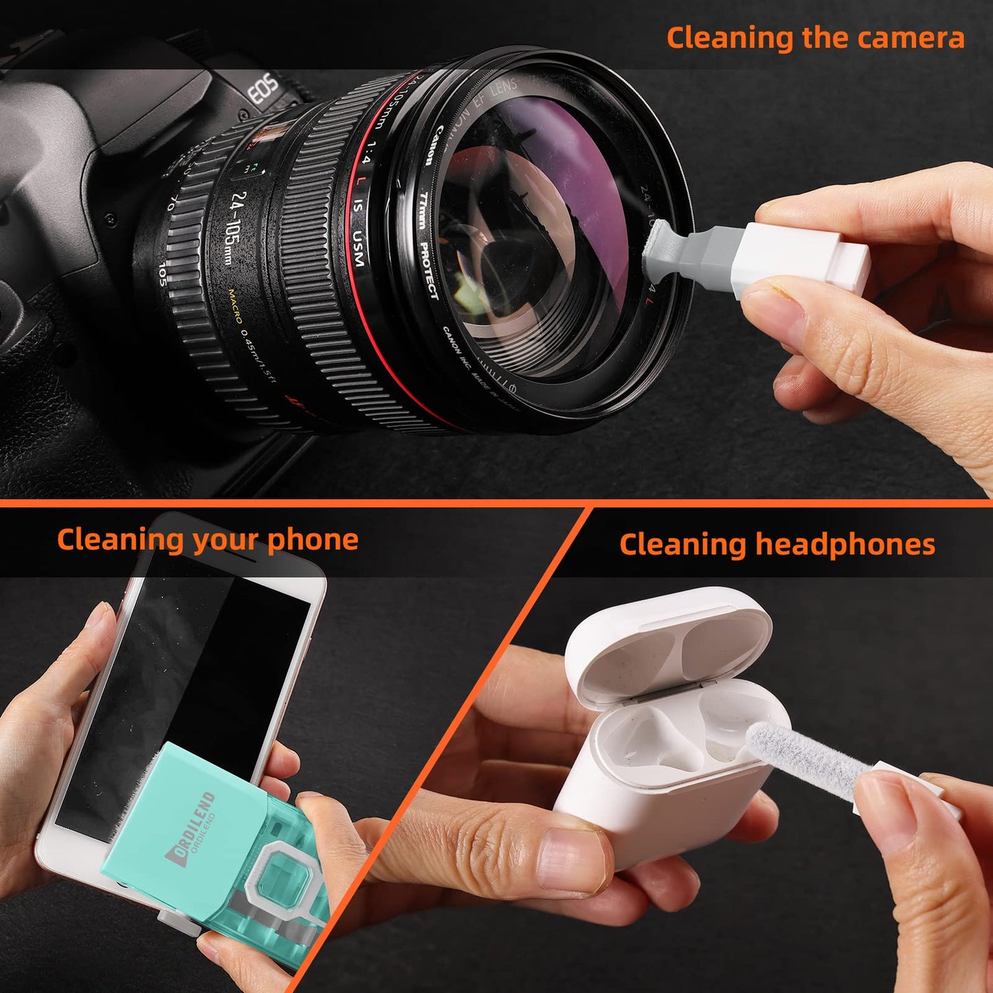 Laptop Screen Keyboard Cleaner Kit, Electronics Cleaning kit Tool for MacBook iPad iPhone Pro Cell Phone, Brush Tool for Tablet, Computer, PC Monitor,Camera with Spray with Patent (Tifny Blue)