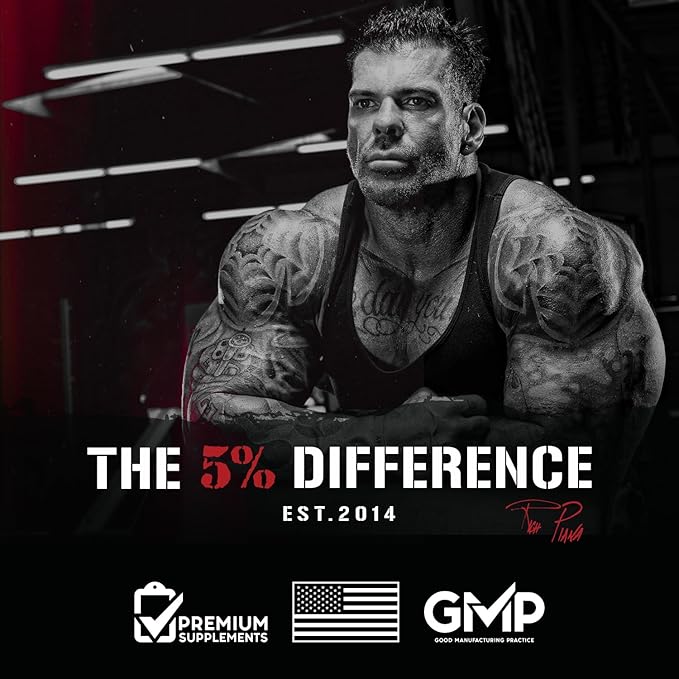 5% Nutrition Rich Piana Mentality Nootropic Blend | Brain Booster Supplement for Performance, Memory, Mental Clarity | Ginseng, Ginkgo, L-Theanine, Choline, Huperzine, 60 Capsules (30 Day Supply)