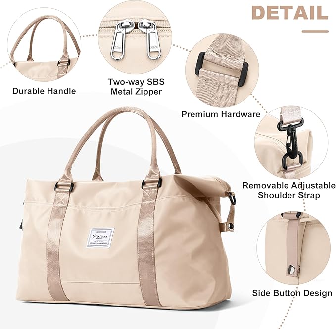 Travel Duffel Bag,Sports Tote Gym Bag,Shoulder Weekender Overnight Bag for Women