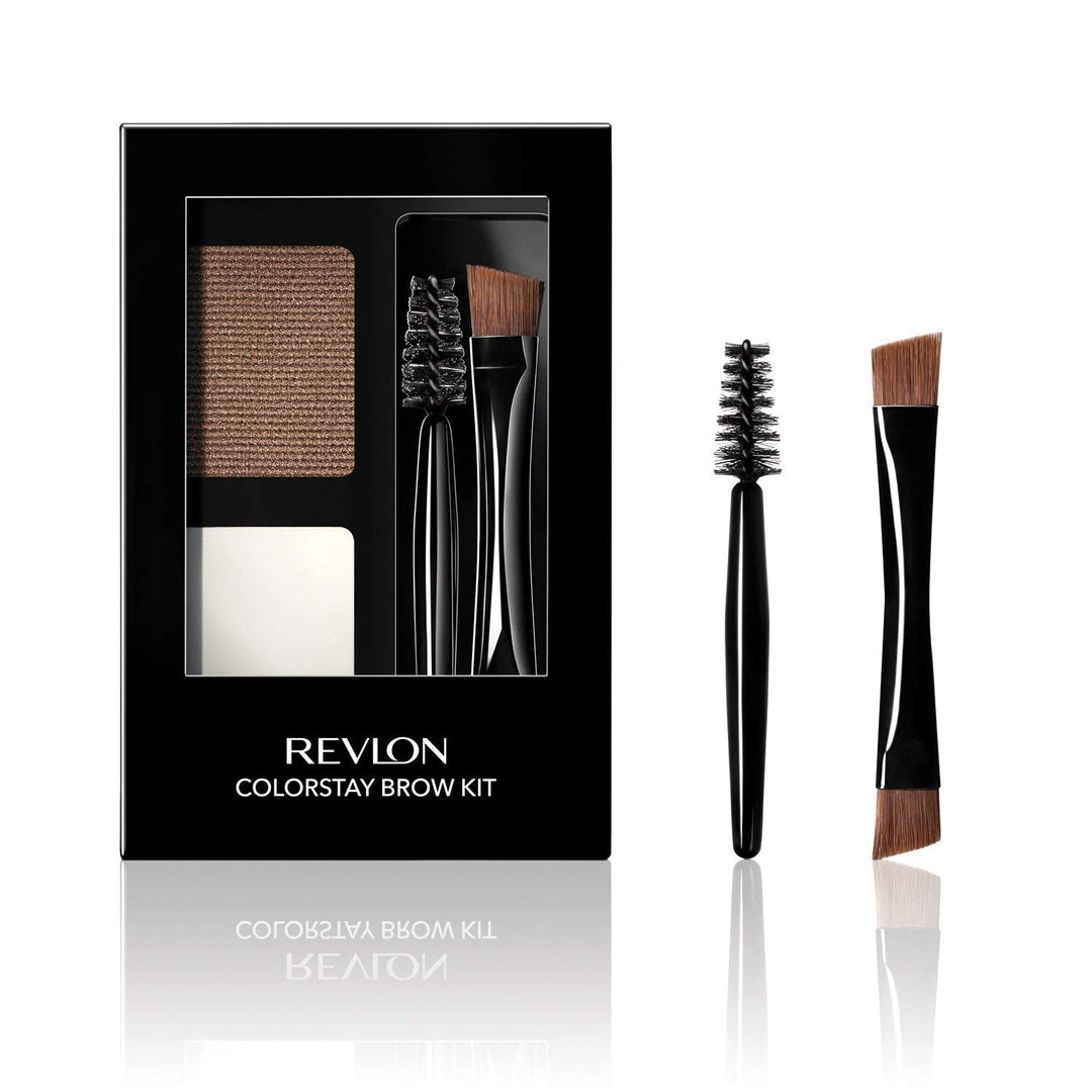 Revlon Eyebrow Kit, Colorstay Brow Kit Eye Makeup With Longwearing Brow Powder, Pomade, Spoolie & Angled Brush Tip, 104 Soft Bro