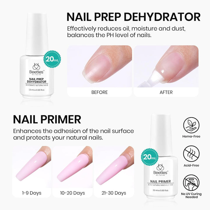 Beetles 15ml Nail Dehydrator & Primer | Acid-Free, Hema-Free, Fast Dry