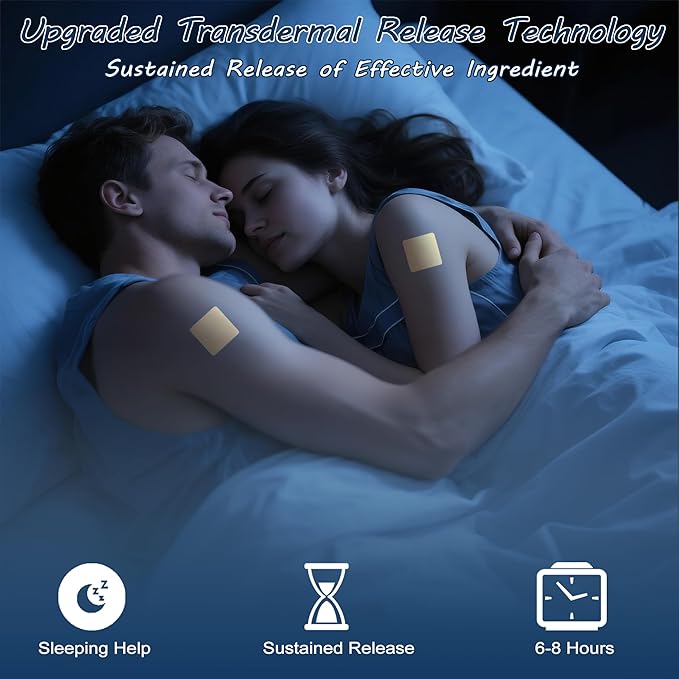 vyaji 60 Patches Sleep Patches for Adults - Natural Plant Formula Sleeping Patch for Enjoy Deep Sleep - Easy to Apply Sleep Aids - Eliminate Groggy & Wake Up Refreshed