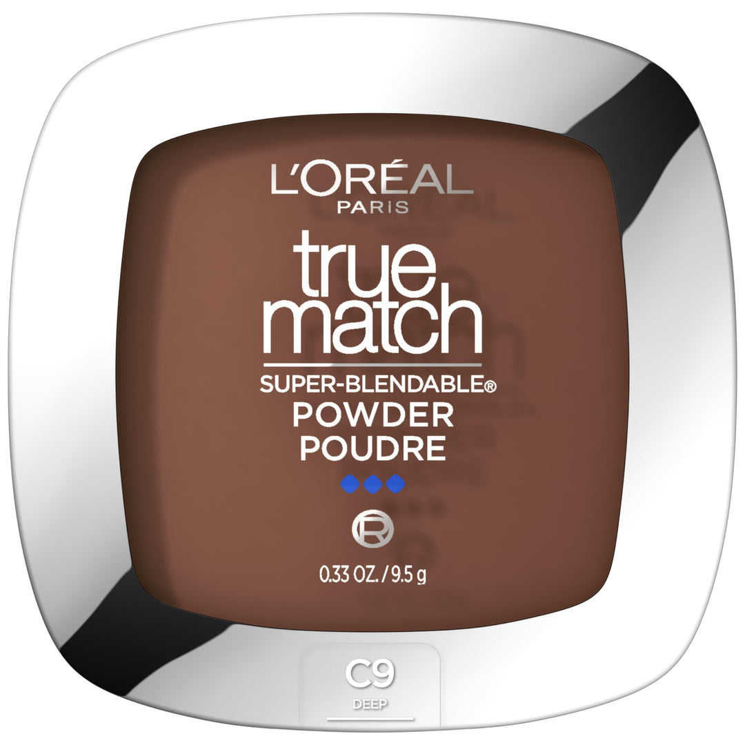 L'Oreal Paris True Match Super Blendable Oil Free Powder Foundation, C9 Deep, 0.33 oz