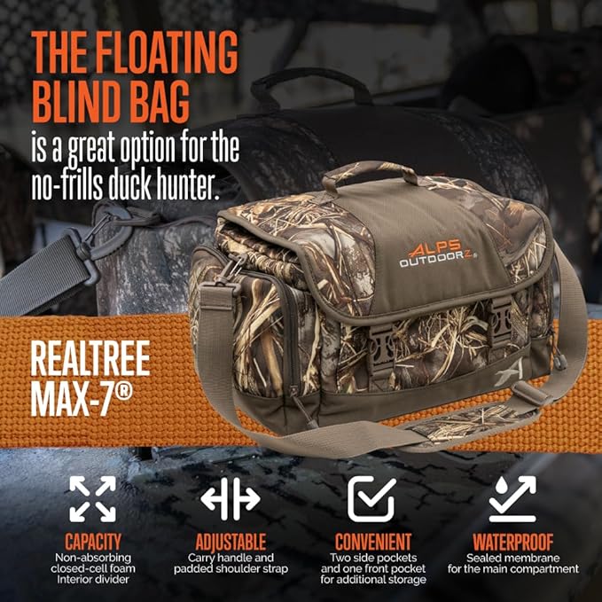 ALPS OutdoorZ Floating Blind Bag - Waterproof Hunting Backpacks for Men, with Non-Absorbing Foam, Interior Divider, Choke Tube Sleeves & Padded Carry Handle