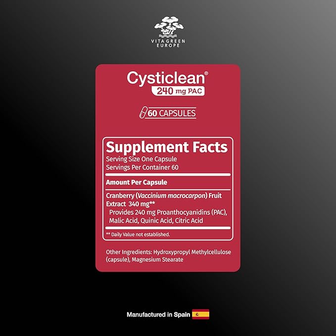 Cranberry PAC Supplement – 240 mg PAC, Sugar-Free – Urinary Tract Infection Support – Most Effective Cranberry Pills for Cystitis & Interstitial Cystitis Relief