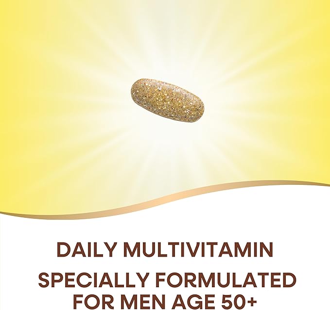 Nature's Way Alive! Men’s 50+ Daily Ultra Multivitamin, High Potency Formula, Supports Healthy Brain, Eyes & Heart*, with Methylated B12, Gluten-Free, 150 Tablets