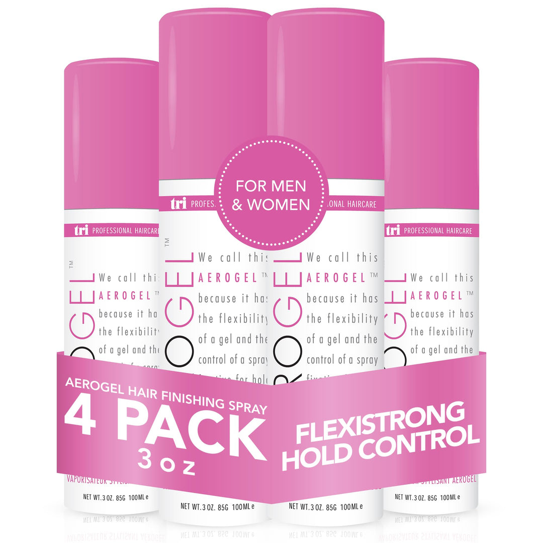 Tri Design Aerogel Hair Spray - Extra Hold, Free & Clear Hairspray Firm Hold For Women And Men, Travel, Volume Fixer & Non-Stick