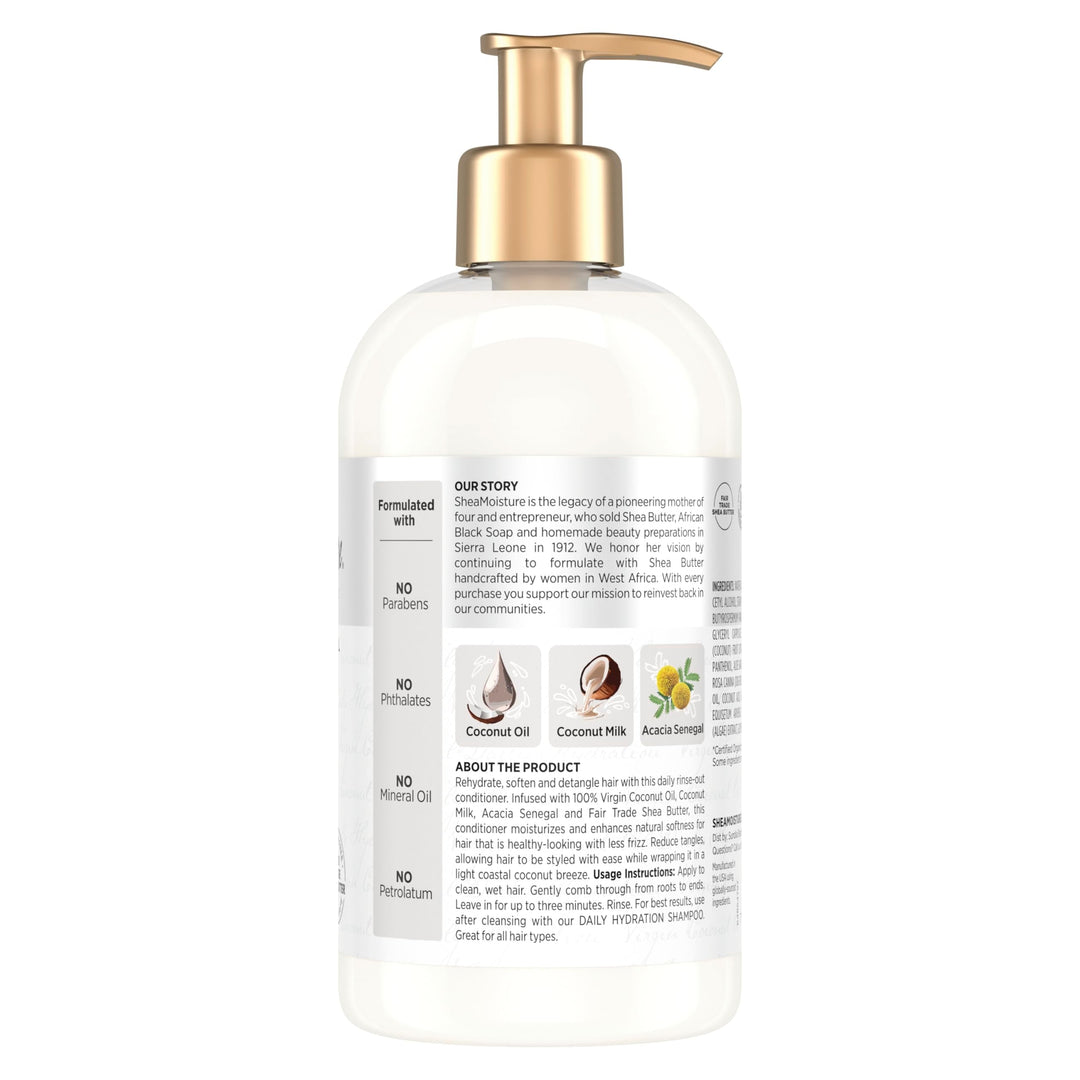 SheaMoisture 100% Virgin Coconut Oil Daily Hydration Conditioner, 13 Ounce