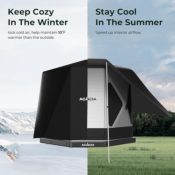 ACACIA Canopy 2-3 Person for Space Acacia Camping System, PU2000 Waterproof Camping Tarp for 4 Season Camping, UPF50+ Sunproof Tent Tarp with 2 Telescoping Poles, Carry Bag, Moonstone