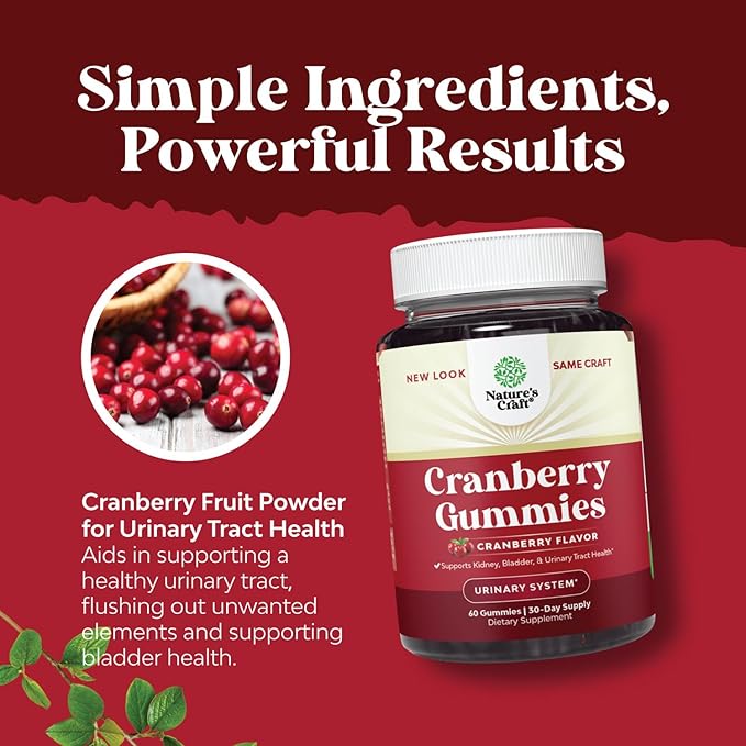Bundle of Potent Daily Multivitamin Gummies for Adults and Natural Cranberry Gummies for Women and Men - Wellness Blend of Vitamin D A C E B12 Zinc and Biotin - Extra Strength Delicious Antioxidant