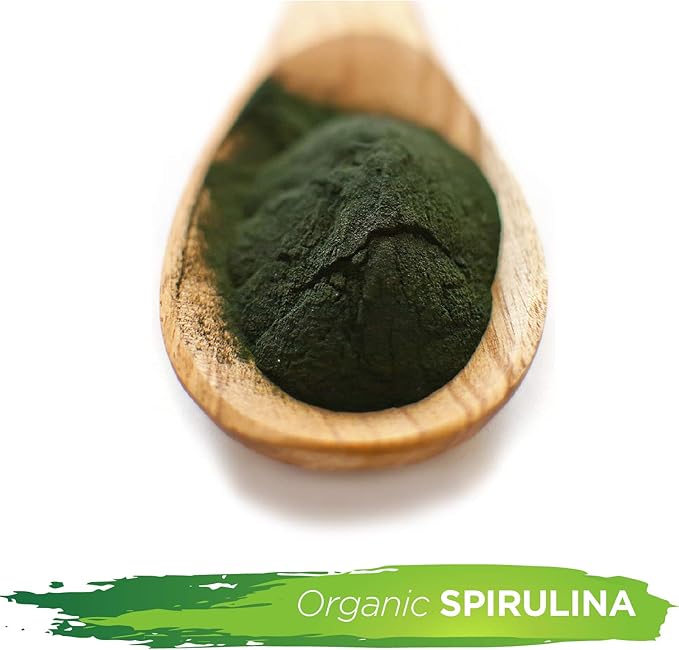 Alovitox Organic Spirulina Powder | Nutrient Dense Superfood with Antioxidants, Proteins, Vitamin A and B, Fiber, Omegas 3, 6 & 9-100% Organic, No Additives/Colors, Gluten Free, Vegan, Non-GMO (1 lb)