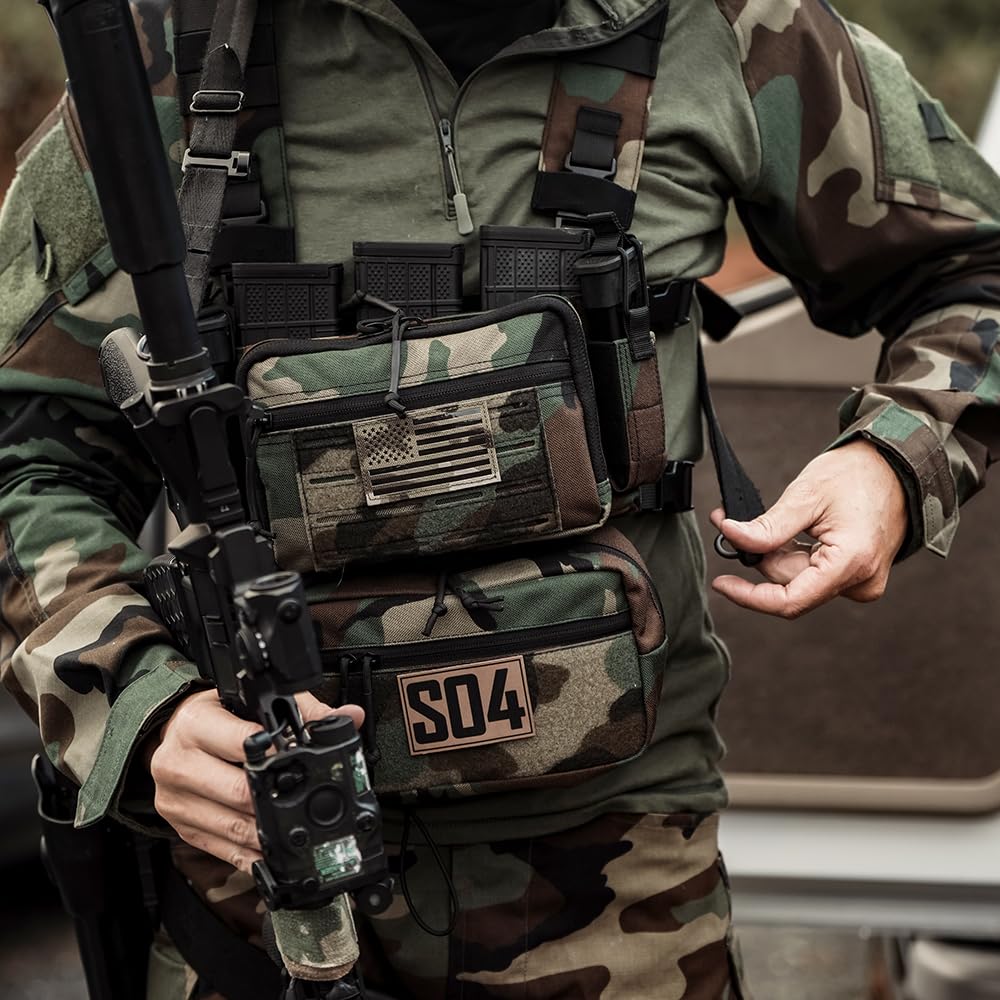 ACETAC S.O.P. Tactical Chest Rig with 5.56/7.62 Magazine Pouch Holder, Pistol Pouch, Wing Pouch, Molle Dangler Pouch (DNC)