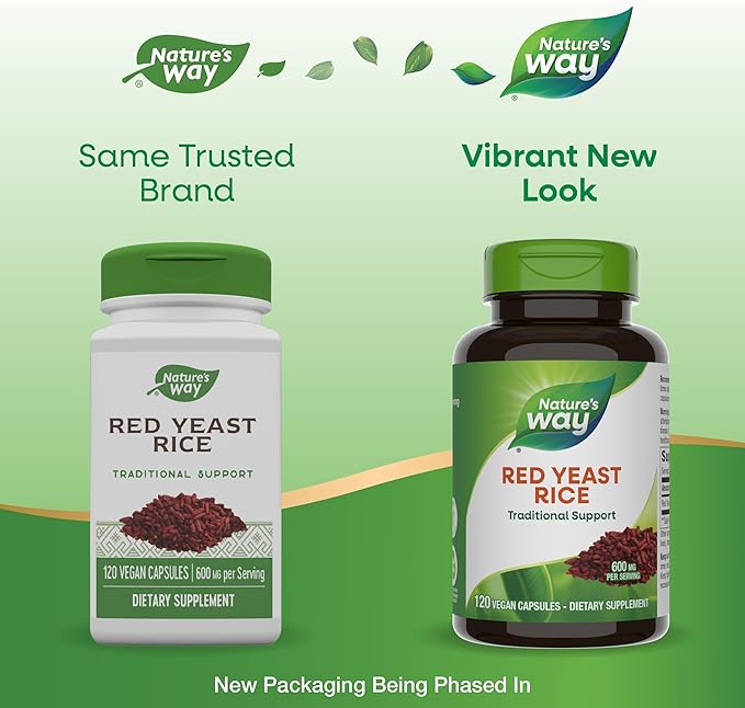 Nature's Way Red Yeast Rice, Traditional Support*, 120 Vegan Capsules
