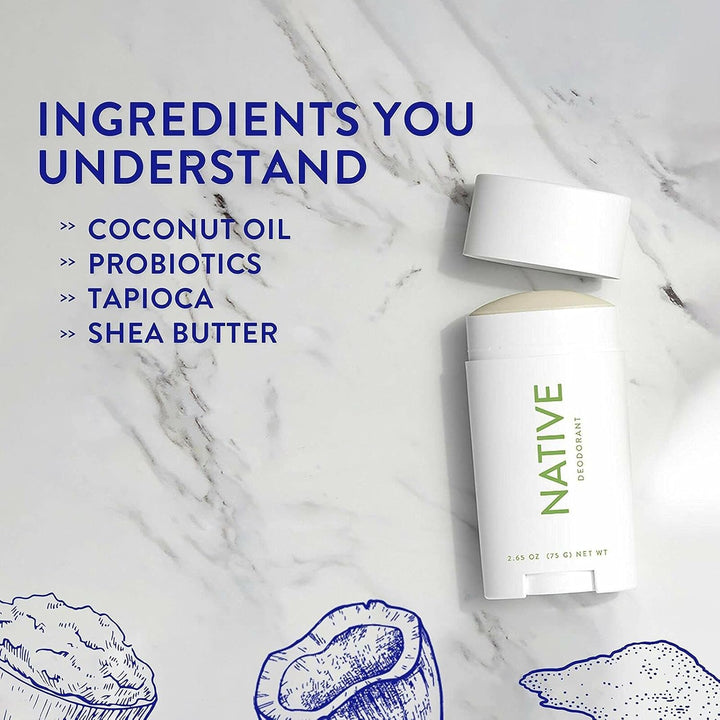 Native Deodorant | 72-Hour Odor Control | Aluminum-Free, Coconut & Vanilla, 2-Pack