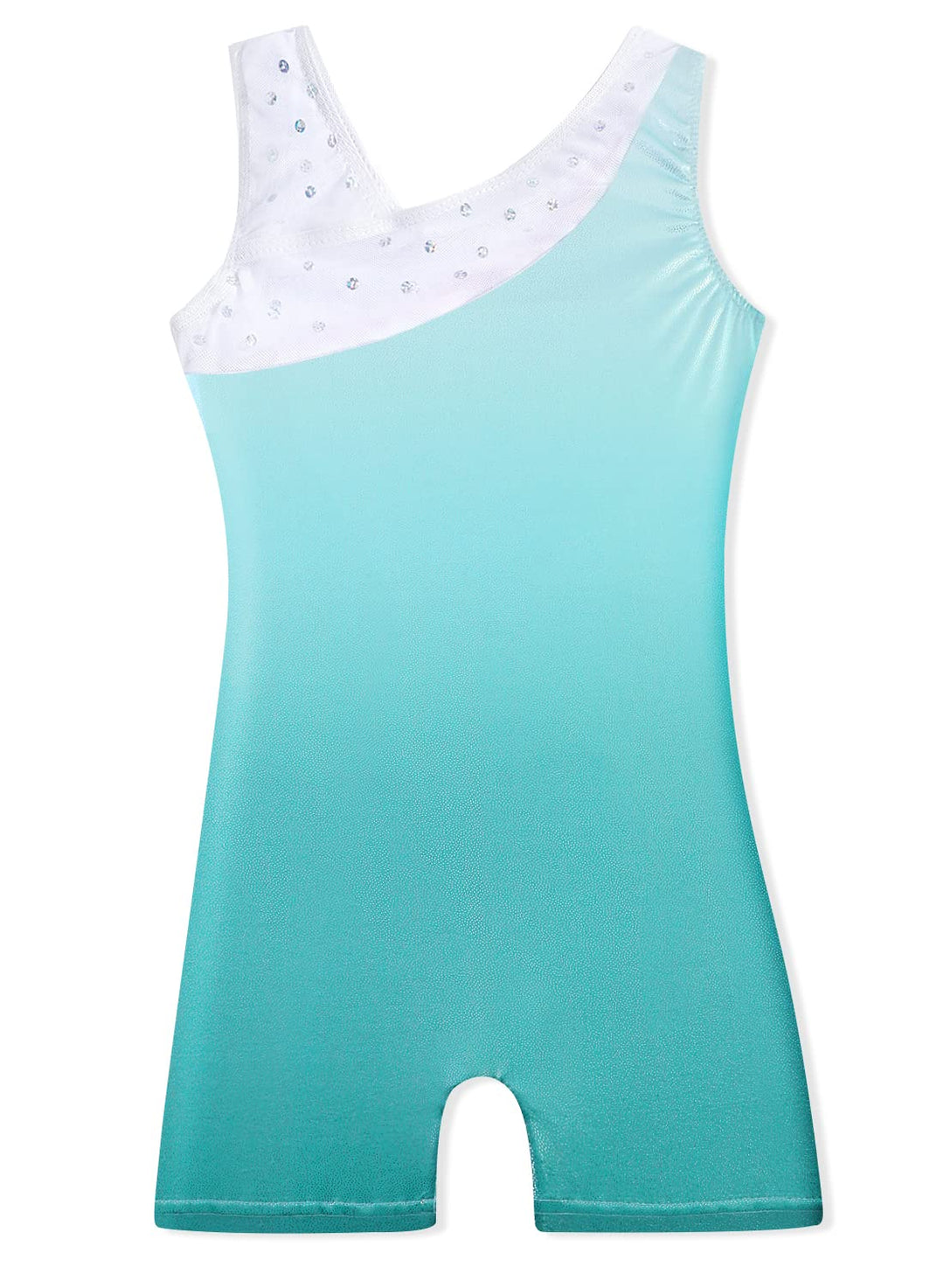 DAXIANG Gymnastics Leotards for Girls, Leotard for Girls Gymnastics Outfit Black Shorts Dance Unitard Biketards Green