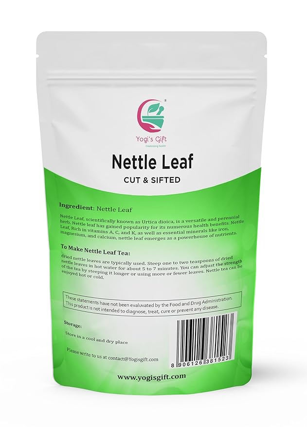 Nettle Leaves Dried 1 Lb | Cut and Sifted | Stinging Nettle Herb Bulk | Non- Gmo, Ethically sourced | By Yogi's Gift®