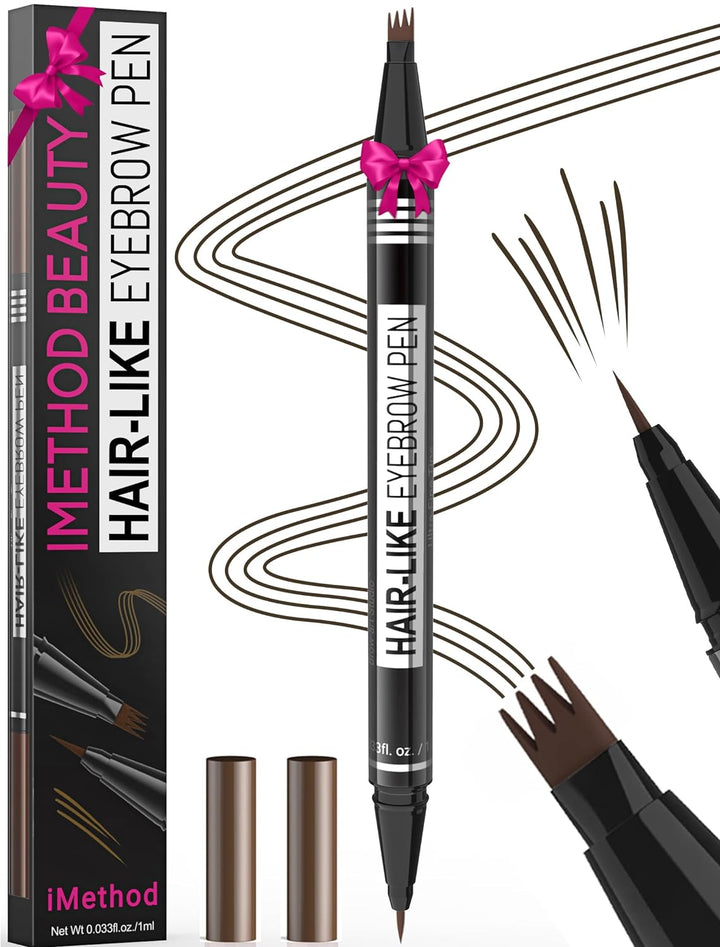 iMethod Microblading Eyebrow Pen | 2-in-1 Dual-Ended Pencil for Women – Grey