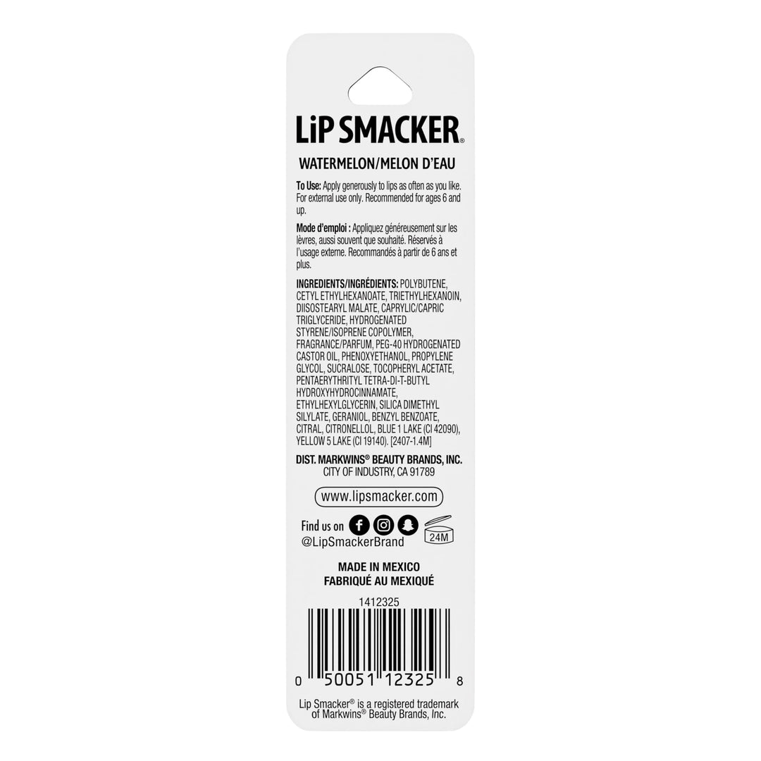 Lip Smacker Rolly Lip Gloss, Classic Roller-Ball Design for a Cooling Sensation, Hydrating & Moisturizing Shine - Watermelon