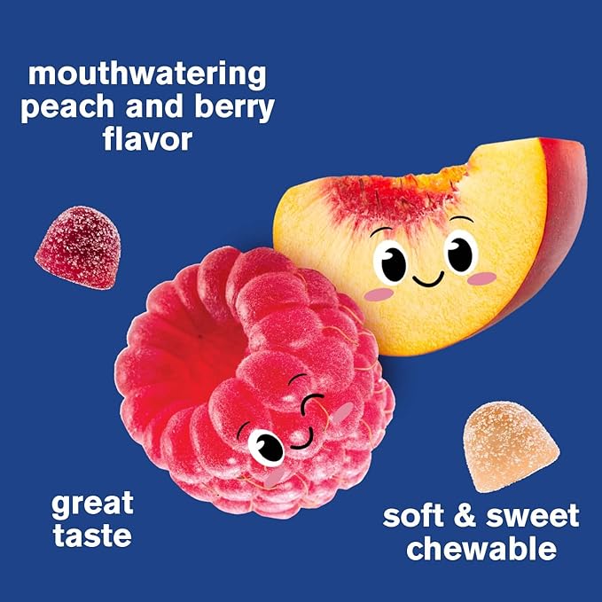 Magnesium Citrate Gummies for Kids (2 Pack) - Chewable Stress Relief Supplement for Children - Natural Calm, Mood Support, Non-GMO, Gluten Free - Natural Sourced Flavors - 60 Gummies