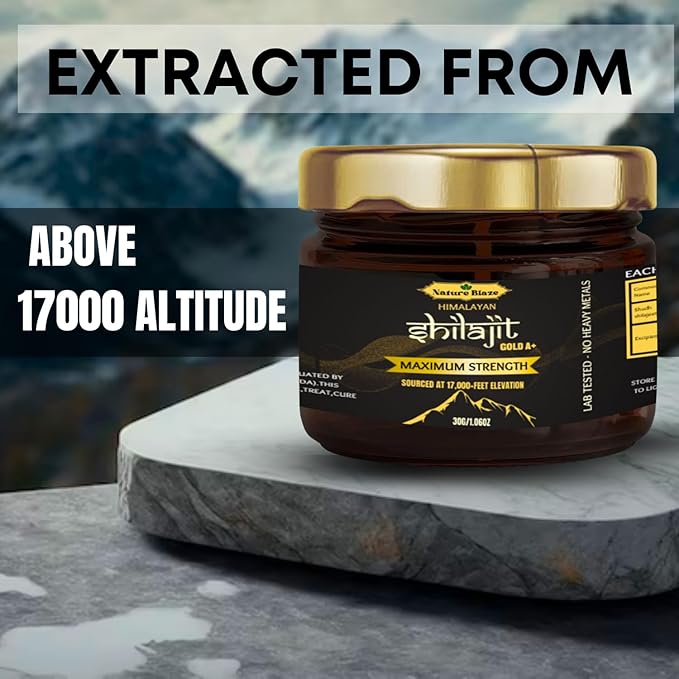 Pure Organic Himalayan Shilajit Resin for Men & Women (30Gm / 1.0 Ounce)