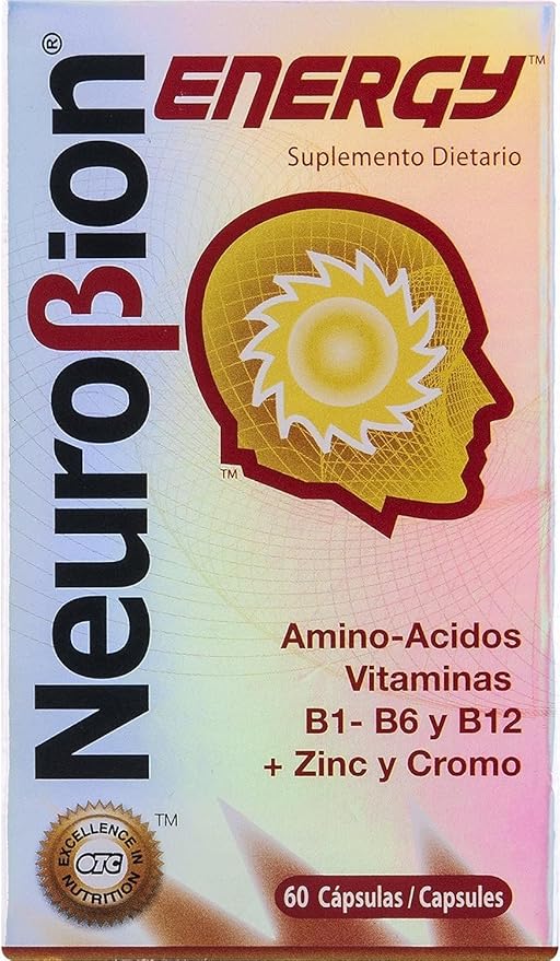 60 Caps Neurobion Energy - Amino Acids Vitamin B1 B2 B6 B12 - Increases Brain Alertness & Stamina