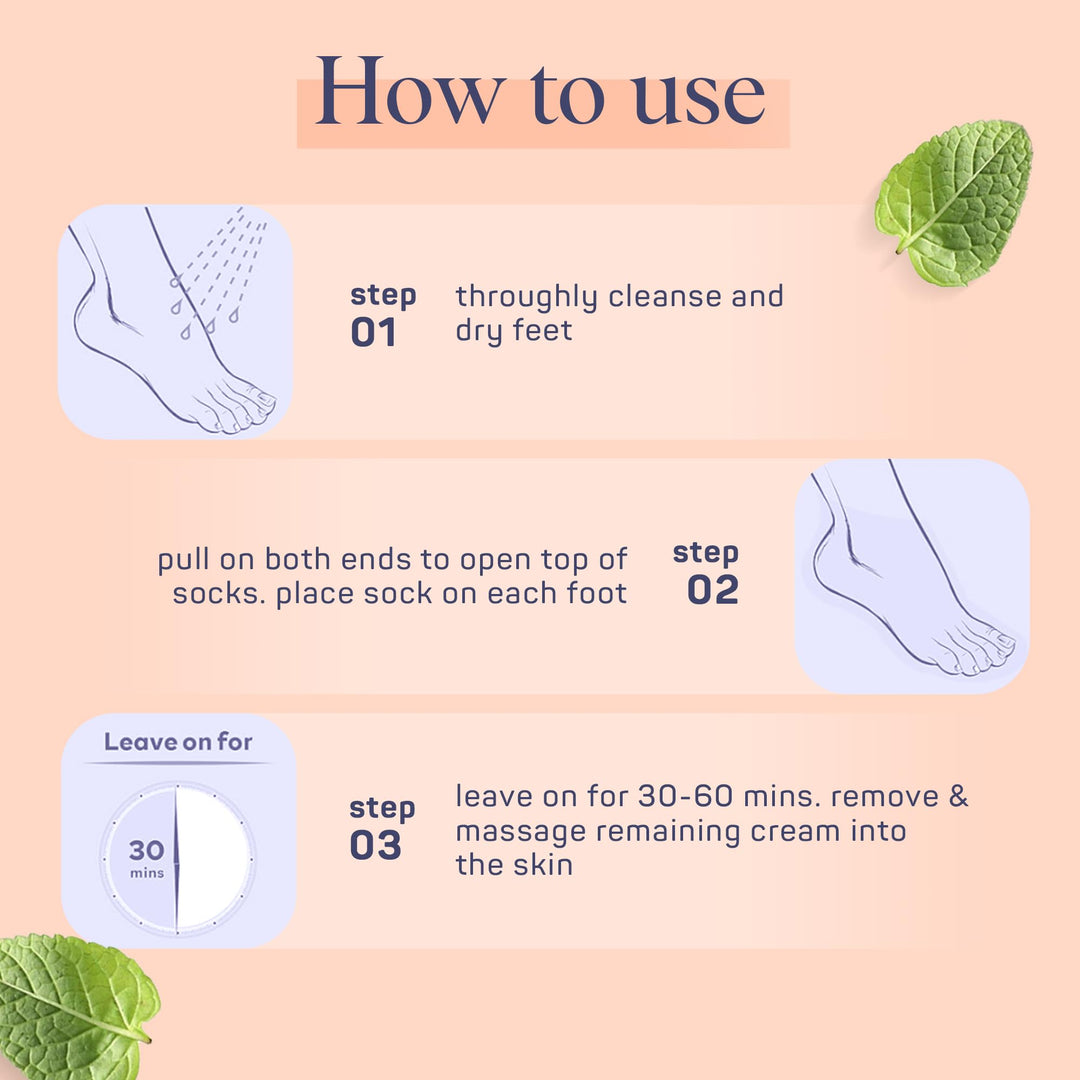 SpaLife Softening Care Foot Sockies (8-Pack) - Spearmint & Tea Tree Oil, Exfoliating Pack for Healthy Feet, Intensive Repair, Callus Remover Sockies, Dry Skin Solution, Moisturizing Foot Treatment