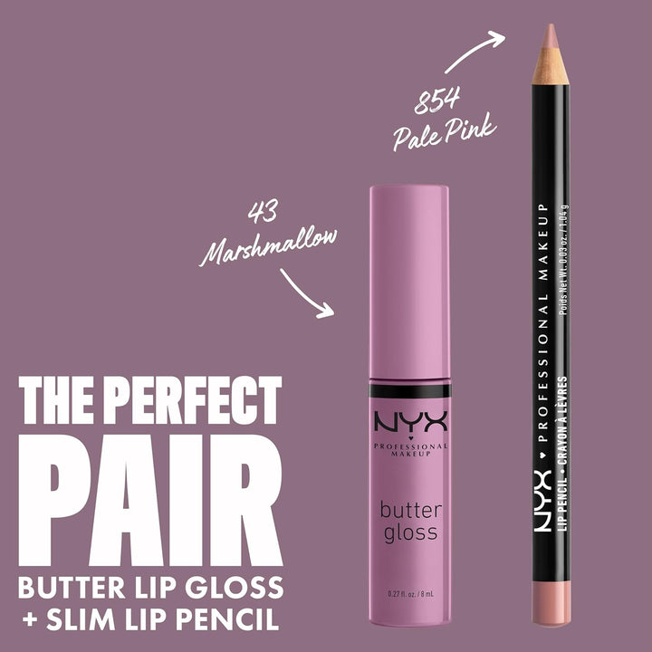 NYX Butter Gloss | Non-Sticky Lip Gloss for Women - Marshmallow (Muted Lilac)