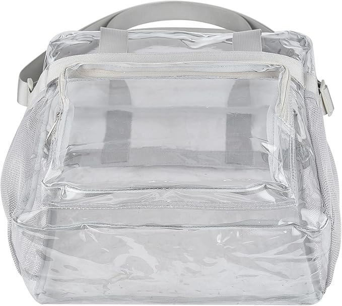 USPECLARE Clear Tote Stadium Approved, Security Travel & Gym Clear Bag for Work Sports Games Concerts