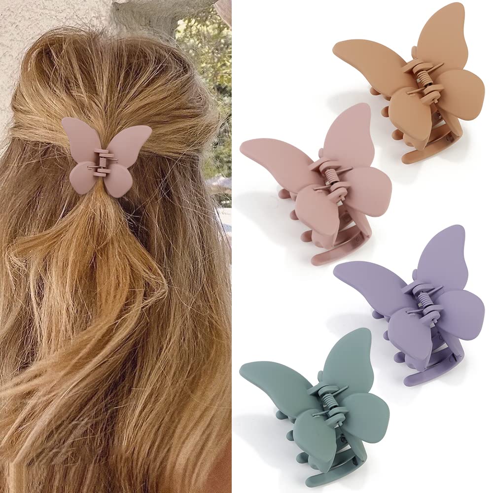 Canitor Butterfly Hair Clips 2.7'' Butterfly Claw Clips Large Hair Clips Hair Claw Clips For Thick Hair Cute Hair Clips For Wome