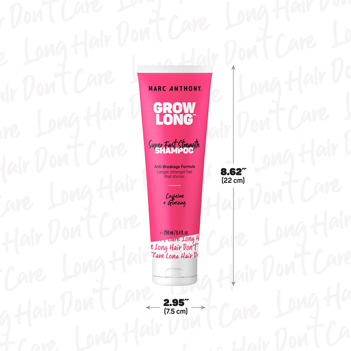 Marc Anthony Strengthening Biotin Shampoo, Grow Long Anti-Frizz, Anti-Breakage & Nourishing Formula For Split Ends - Vitamin E, Caffeine & Ginseng for Dry & Damaged Hair