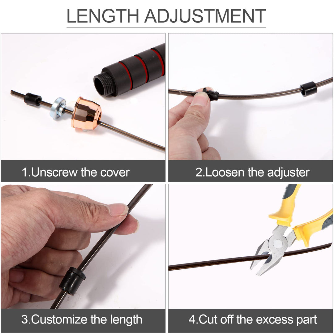 FITMYFAVO Jump Rope Cotton Adjustable Skipping Weighted jumprope for Women，Adult and Children Athletic Fitness Exercise Jumping Rope (Red)