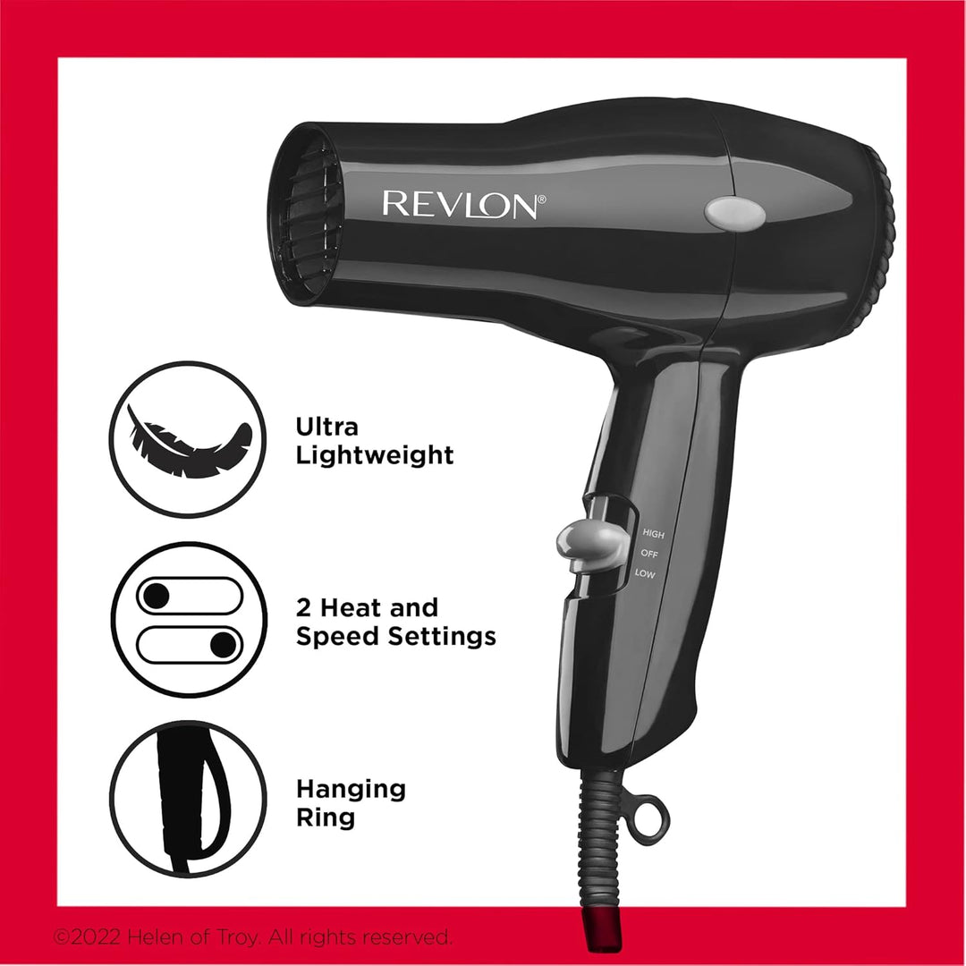 REVLON 1875W Compact Hair Dryer – Lightweight & Travel-Friendly | Yellow