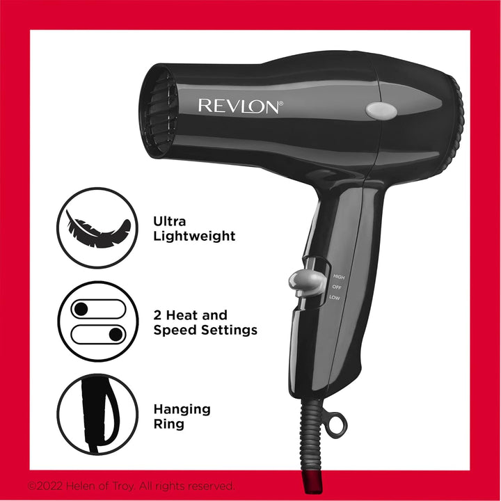 REVLON 1875W Compact Hair Dryer – Lightweight & Travel-Friendly | Yellow