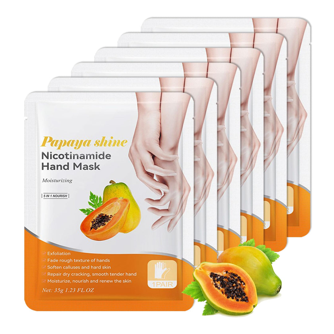 LZYLLS 6 Pairs Hand Masks Moisturizing Gloves, Hydrating Hand Mask Moisturizer Gloves Care for Dry Cracked Hands, Smooth Long Lasting Soft Firming Hand Mask Gift Set for Men Women（N