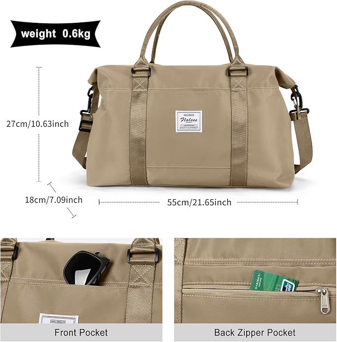 Travel Duffel Bag,Sports Tote Gym Bag,Shoulder Weekender Overnight Bag for Women